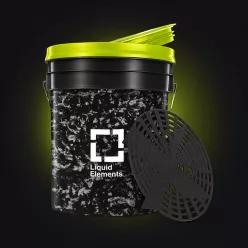   Liquid Elements mosóvödör 20L – Forged Carbon, szennyfogó ráccsal és fedéllel