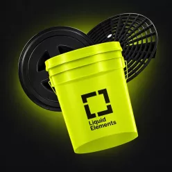   Liquid Elements mosóvödör 20L – sárgászöld, szennyfogó ráccsal és fedéllel